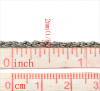 Bild von Eisen(Legierung) Zopfkette Kette Silberfarben 2x1.5mm, 10 Meter