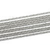 Bild von Eisen(Legierung) Zopfkette Kette Silberfarben 2x1.5mm, 10 Meter