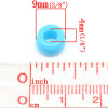 Image de Perles en Plastique Tambour Bleu 9mm x 6mm, Trou: env. 4mm, 500 Pcs