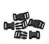 Изображение ABS Пластик Пряжки для Браслета Выживания Черный 5.1см x 2.6см, 20 Комплектов