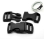 Picture of Plastic Buckle Clasps For Survival Bracelet Irregular Black 7cm x 3.2cm, 10 Sets