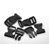 Изображение ABS Пластик Пряжки для Браслета Выживания Бесформенный Черный 7см x 3.2см, 10 Комплектов/уп