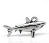 Picture of 20PCs Antique Silver Color Shark Animal Charm Pendants 26x13mm(1"x4/8")