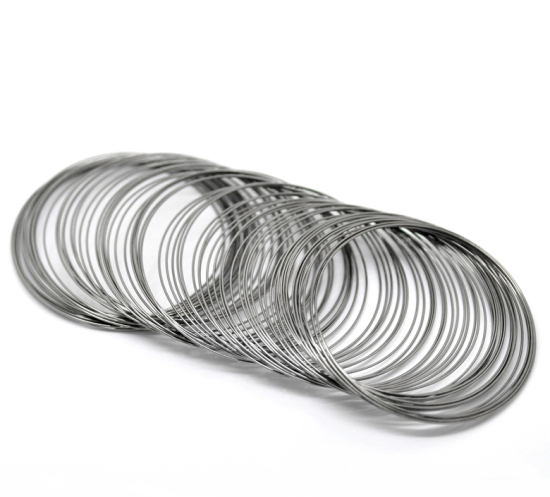 Picture of 200 Loops Gunmetal Memory Beading Wire for Bracelet 50mm-55mm(2"-2 1/8") Dia.