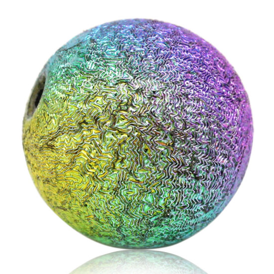 Doreenbeads Acrylic Sparkledust Bubblegum Beads Ball Multicolor 14mm