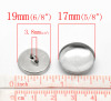 Image de Boutons à Recouvrir en Aluminium Rond Couleur Aluminium à Coudre 19x19mm 17x17mm, 100 Kits