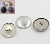 Image de Boutons à Recouvrir en Aluminium Rond Couleur Aluminium à Coudre 28mm x 28mm 25mm x 25mm, 30 Kits