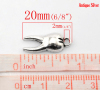 Picture of 20PCs Antique Silver Color Teeth Charm Pendants 20x8mm(6/8"x3/8")