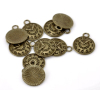 Picture of Zinc Based Alloy Charms Antique Bronze Clock 15mm x 12mm, 15 PCs