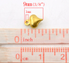 Picture of 100PCs Brass Tone Love Heart Charm Pendants 9x6mm(3/8"x2/8")