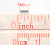 Image de Stickers d'Ongles en Aluminium Rivet Rectangle Couleur Aluminium 4mm x 2mm, 1000 Pcs