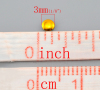 Изображение Металлические наклейки для дизайна ногтей 3мм Позолоченный Круглые, 1000 шт/уп