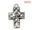 Picture of Zinc Based Alloy Easter Charms Filigree Cross Antique Silver Color 19x13mm(6/8"x4/8"), 50 PCs