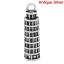 Picture of Zinc Based Alloy Travel Charms Leaning Tower of Pisa Antique Silver Color 26mm(1") x 7mm( 2/8"), 10 PCs