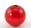 Picture of Natural Wood Spacer Beads Round Red About 24mm Dia., Hole: Approx 4.5mm, 20 PCs