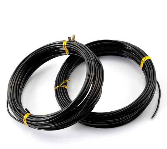 Picture of 1 Roll (Approx 10 M/Roll) Aluminum Wire Jewelry Cord Black 2mm