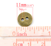 Image de Bouton de Couture en Alliage de Zinc 2 Trous Rond Bronze Antique 11mm Dia, 100 PCs