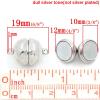 Picture of Brass Magnetic Clasps Half Ball Silver Tone 19mm( 6/8") x 12mm( 4/8"), 5 Sets