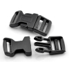 Bild von ABS Plastik Schäkel Verschluss für Survival Armbänder Unregelmäßig Schwarz 4.6cm x 2.1cm, 50 Sets