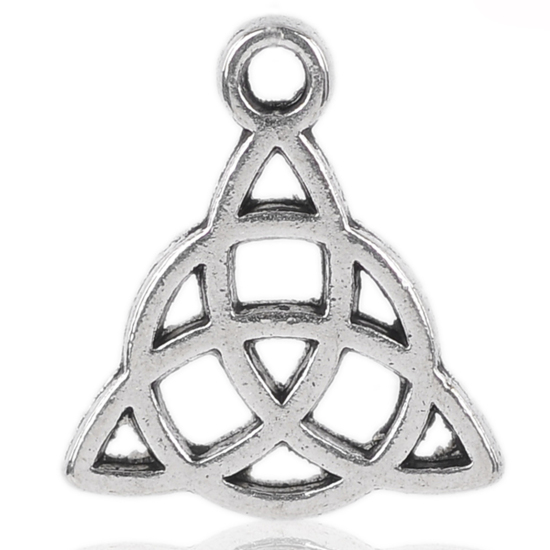 Bild von Charm Anhänger Keltischer Knoten Antik Silber 15mmx17mm, 50Stk.