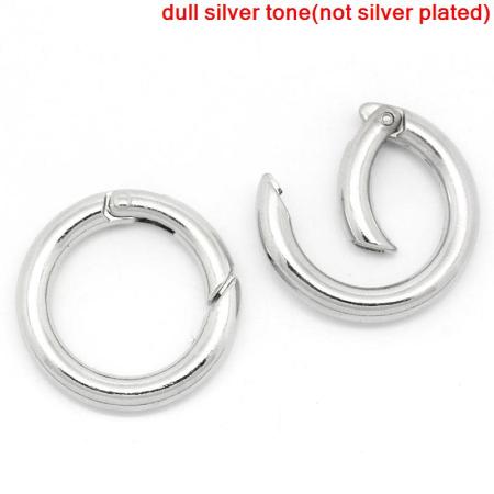 Zinc Based Alloy Safety Rings Round Silver Tone 25mm Dia, 10 PCs