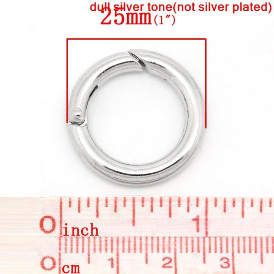 Picture of Zinc Based Alloy Safety Rings Round Silver Tone 25mm Dia, 10 PCs