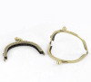 Picture of Iron Based Alloy Kiss Clasp Lock Purse Frame Arch Antique Bronze Ball 8.9x6.9cm(3 4/8"x2 6/8"), Open Size: 13.4x8.9cm(5 2/8"x3 4/8"), 2 PCs
