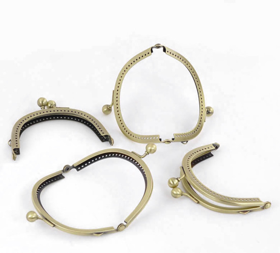 Bild von Metall Taschenrahmen Taschenbügel Bronzefarbe 8.9cmx6.9cm, 2er Packung