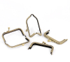 Picture of Iron Based Alloy Kiss Clasp Lock Purse Frame Rectangle Antique Bronze 8.7x5.8cm(3 3/8"x2 2/8"), Open Size: 10.8x8.8cm(4 2/8"x3 4/8"), 2 PCs