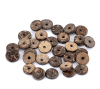 Picture of Coconut Shell Spacer Beads Round Natural About 12mm Dia, Hole: Approx 1.7mm-4mm, 200 PCs