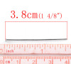 Picture of Iron Based Alloy Head Pins Silver Tone 3.8cm(1 4/8") long, 0.7mm (21 gauge), 500 PCs
