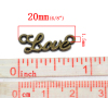 Image de Connecteurs en Alliage de Zinc Forme Lettre Mot "LOVE" Bronze Antique 8mm x 20mm, 50 Pcs