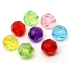 Imagen de Transparente Cuentas Chicle Acrílico de Bola,Al Azar 20mm Diámetro, Agujero: acerca de 2.5mm, 20 Unidades