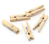 Picture of Natural Wood Photo Paper Clothes Clothespin Clips Note Pegs 35mm(1 3/8") x 7mm( 2/8"), 50 PCs