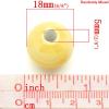 Picture of Ceramics Beads Ball At Random Mixed About 18mm Dia, Hole: Approx 5mm, 10 PCs