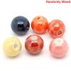 Picture of Ceramics Beads Ball At Random Mixed About 18mm Dia, Hole: Approx 5mm, 10 PCs