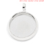Picture of Brass Cabochon Setting Pendants Round Disc Silver Tone (Fits 10mm Dia.) 15mm( 5/8") x 12mm( 4/8"), 30 PCs