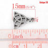 Picture of Zinc Based Alloy Charms Celtic Knot Antique Silver Color 15mm( 5/8") x 17mm( 5/8"), 50 PCs