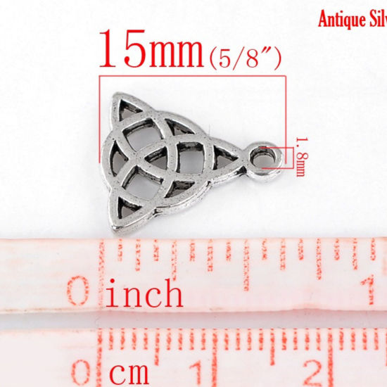 Bild von Charm Anhänger Keltischer Knoten Antik Silber 15mmx17mm, 50Stk.