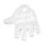 Picture of Zinc Based Alloy Charms Hand Silver Plated Message "Hand Made" Carved 13mm x 11mm( 4/8"x 3/8"), 100 PCs