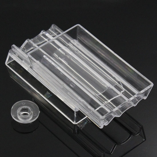 Picture of Bead Roller For Jewelry Making Perfect Polymer Clay Beads Rectangle Transparent 10.2cm x 6.4cm x 1.9cm(4"x2 4/8"x 6/8"), 2 Sets