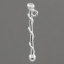 Immagine di Lega di Zinco Charm Ciondoli Sbarra Argento Placcato Nulla Disegno 26.0mm x 3.5mm, 30 Pz