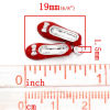 Picture of Zinc Based Alloy Charms Shoes Silver Tone Bowknot Carved Red Enamel 19mm( 6/8") x 14mm( 4/8"), 10 PCs