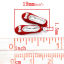 Image de 10Pcs Pendentifs forme chaussures en métal plaqué émail Rouge,19x14mm