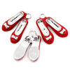 Imagen de 100 Unidades Zamak Ropa Colgantes Tono de Plata Rojo Zapatos Nudo Mariposa Esmalte 19mm x 14mm