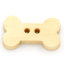 Imagen de Costura Botón Dos Agujeros Madera de Hueso,Natural 18mm x 10mm, 100 Unidades