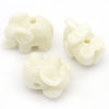 Picture of (Grade D) Coral (Imitation) Loose Beads Elephant Creamy-White About 15mm( 5/8") x 11mm( 3/8"), Hole: Approx 2mm, 20 PCs