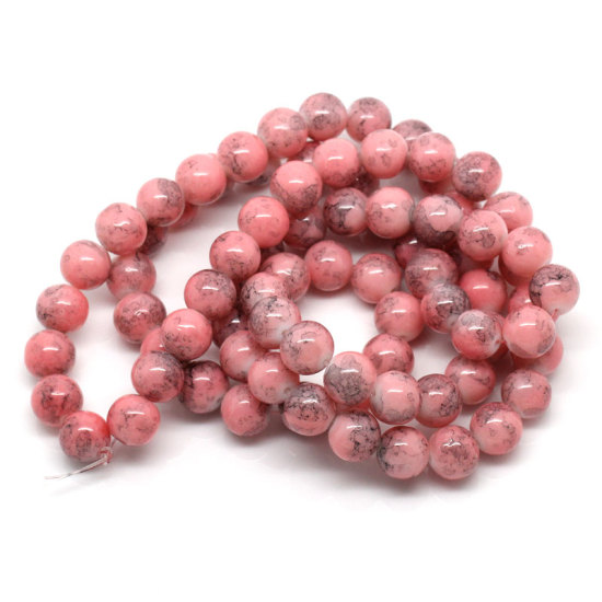 Bild von 3Stränge Rosa Rund Glasperlen Beads 10mm D. B24393