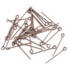 Picture of Iron Based Alloy Eye Pins Antique Copper 24mm(1") long, 0.7mm (21 gauge), 1000 PCs