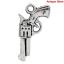 Imagen de Colgantes Aleación del Metal Del Zinc de Pistola Plata Antigua Rhinestone 21.0mm x 11.0mm, 50 Unidades 
